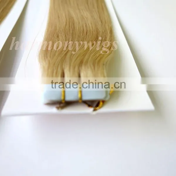 Top Quality Tape in Hair Extensions Human Hair 18 20 22 24inch 2g&2.5g/1pcs #60/Platinum Blonde Customized Color and Length photo-2