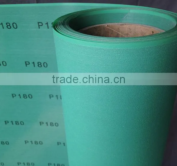 Green waterproof pet flim roll alumina for precision glass polishing and paint finishing