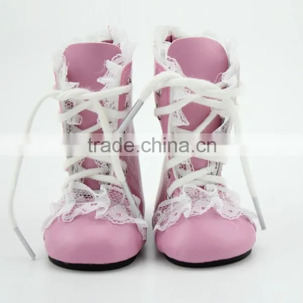 Hot Sale Pink Boots Custom Make American Girl Doll Shoes for 18 Inch Dolls