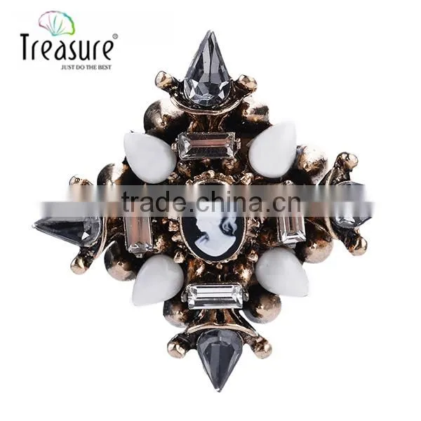 2015 New Products New Model With High Quality Artificial Flower Rhinestone Brooch Wholesale Jewelry China photo-4