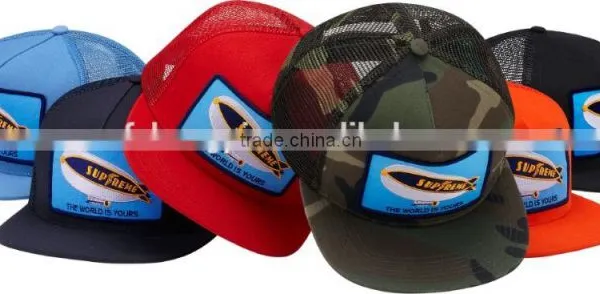 Trucker Mesh Caps Adjustable Plastic Snap Back Closure , All 6 Panels Mesh Baseball Caps , Custom Full Mesh Baseball Cap Bulk