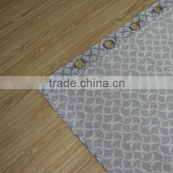 2016 New Arrival Curved Shape 100% Polyester Linen Like Jacquard Window Curtain Fabric photo-3