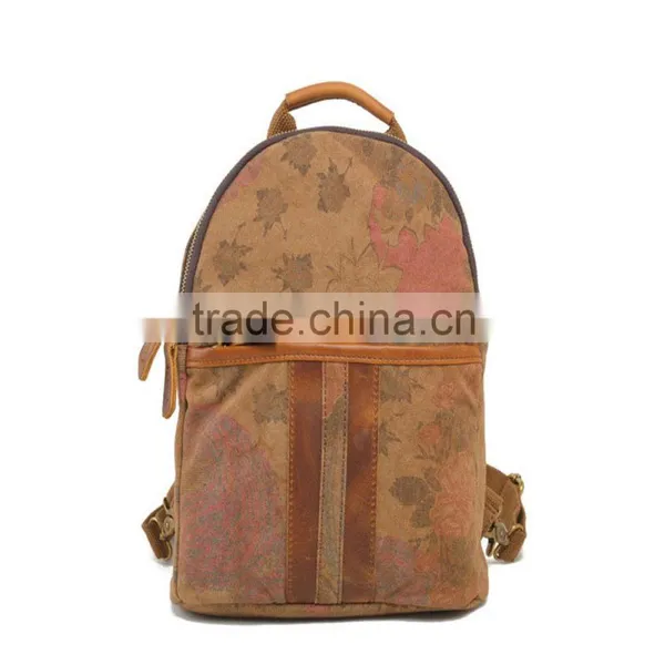 Flower Pattern Printed Girls Laptop Backpack Wholesale School Backpack photo-3