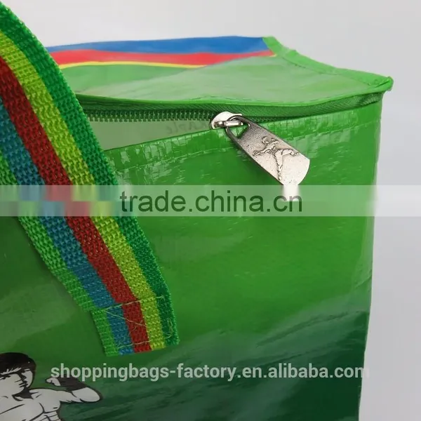 Promo Polypropylene Laminated PP Woven Shopping Bag With Zipper photo-5