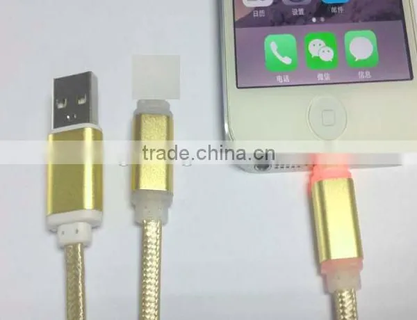 XO Metal Data Cable With Embedded LED Flash Light for Apple photo-4