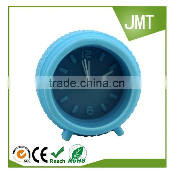 Unique Design Small Tyre Shape Silicone Alarm Clock photo-3