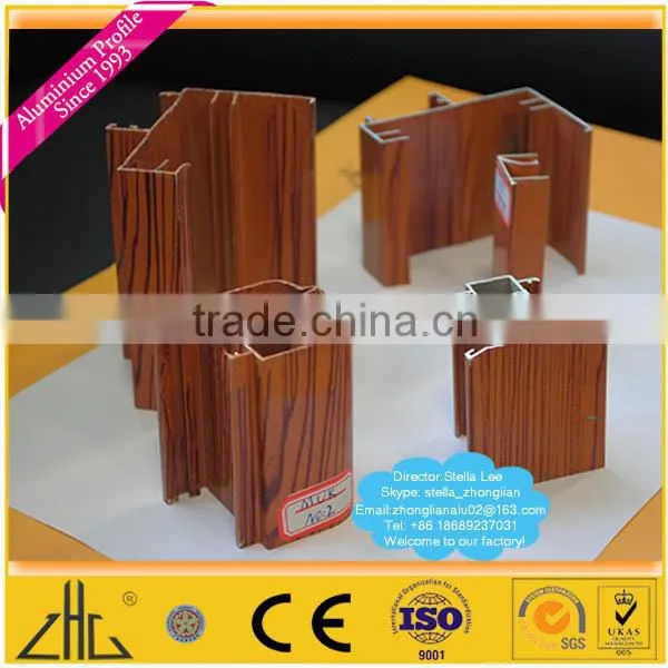Wow!! Wood Grain Aluminium Sliding Door Frame Furniture Frame/wood Grain Aluminium Sliding for Aluminium Sliding up Down Window