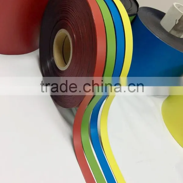 PVC flexible magnet strips refrigerator color magnetic strip thin PVC magnetic strips