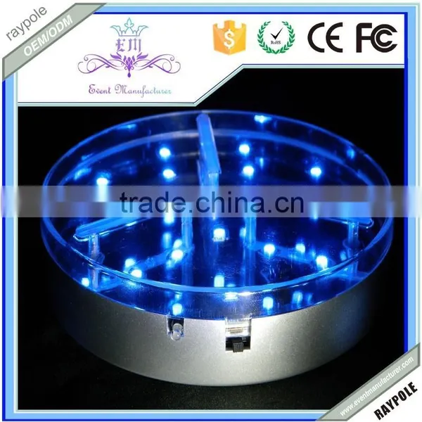 Battery Operated Under Table Vase LED Centerpiece Light Base RGB Wedding Decoration photo-5