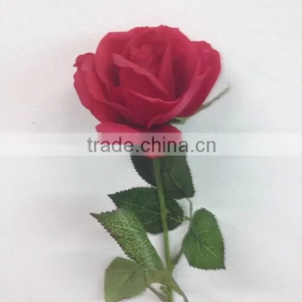 Artificial Single Latex Flower Red Rose Flower Real Touch Flower photo-2