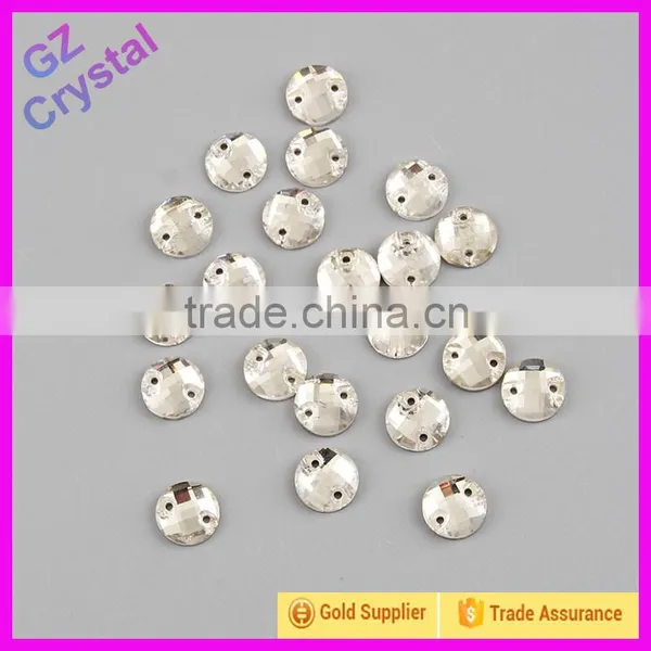 10mm Pujiang Crystal Flat Back Round Sew on Stone