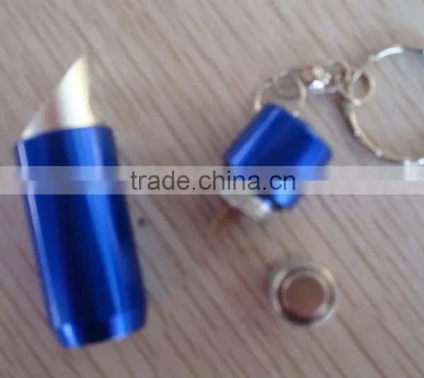 telescopic flashlight electric torch with bottom opener key chain