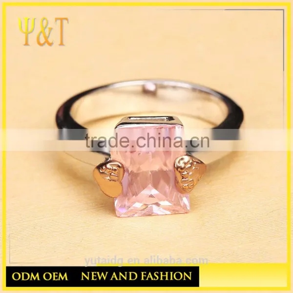 Jingli Jewelry Square Design Diamond Ring, Square Shape Zirconia Silver Ring (YJ-806) photo-3