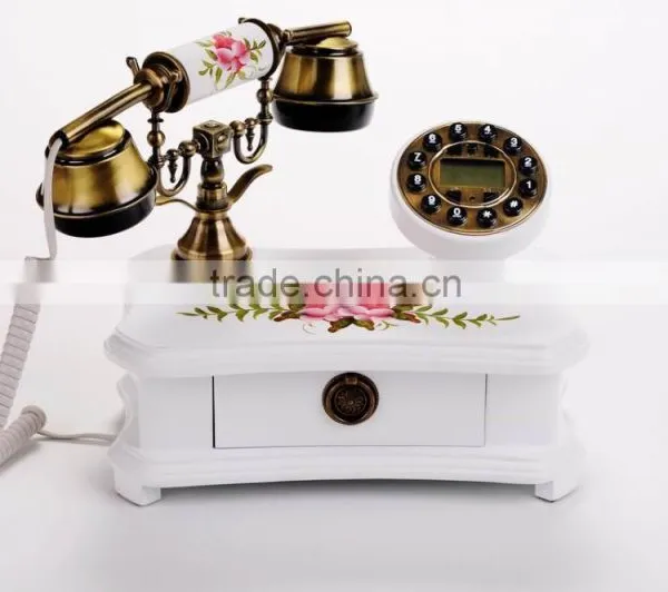 China Import Items Telephone Rustic Wooden