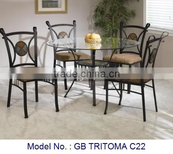 Metal Dining Set, Glasstop Metal Dining, Glass Table