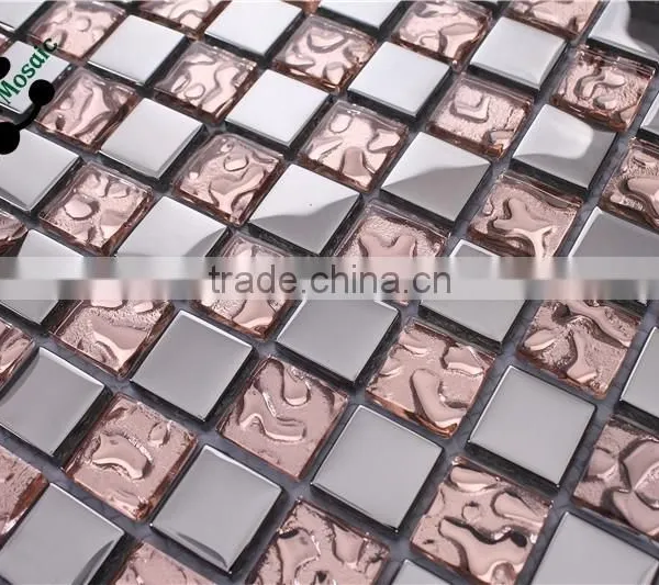SMP06 Electroplate Wave Glass Mosaic Cute Mosaic for Wall Waterproof Bathroom Mosaic photo-3