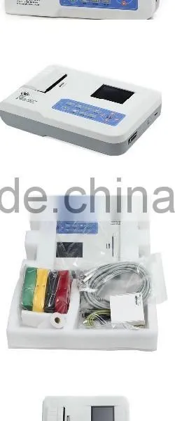 Medical Equipment TFT Color LCD Display High Resolution Wide Touch Screen 3-Channel ECG Machine With Standard 12 Leads photo-5