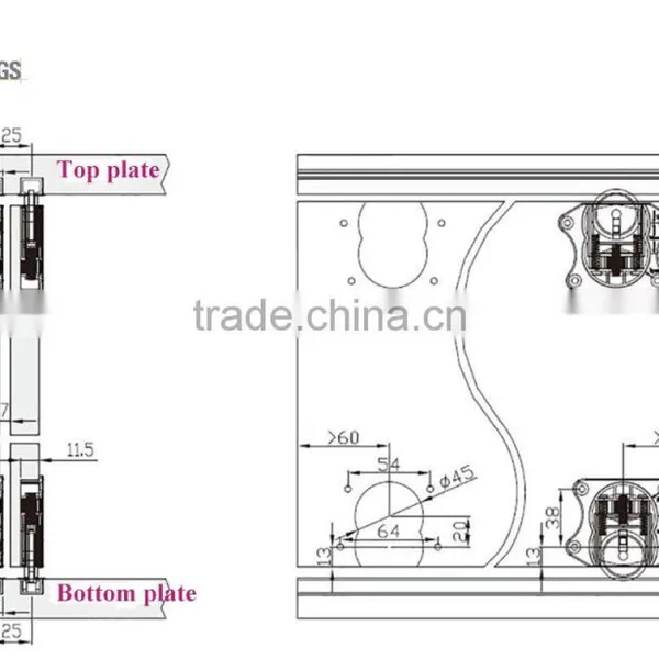 Furniture Hardware Closet Sliding Door Roller Fittings Sliding Wardrobe Door Fittings photo-6