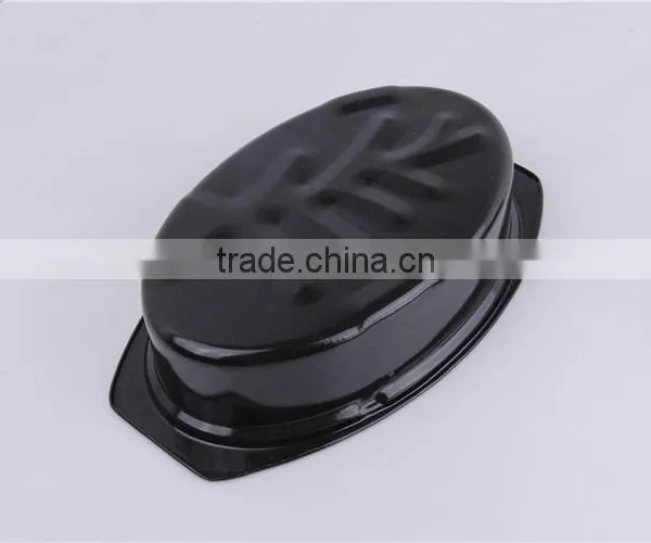 Best Kitchen Tool Oval Enamel Microwave Baking Pan With Lid photo-6