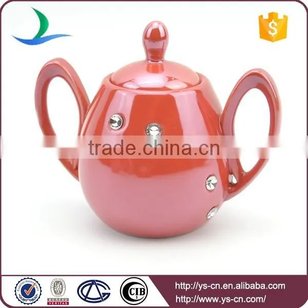 Acryl Diamond Red Ceramic Tea Set photo-4