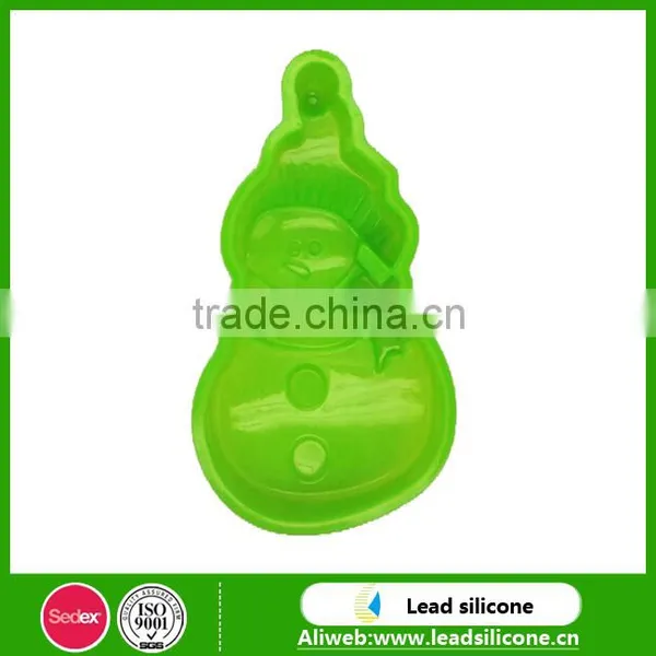 Food-grade Colorful Snowman Shape Silicone Cake Mold/silicone Chocolate Mold photo-3