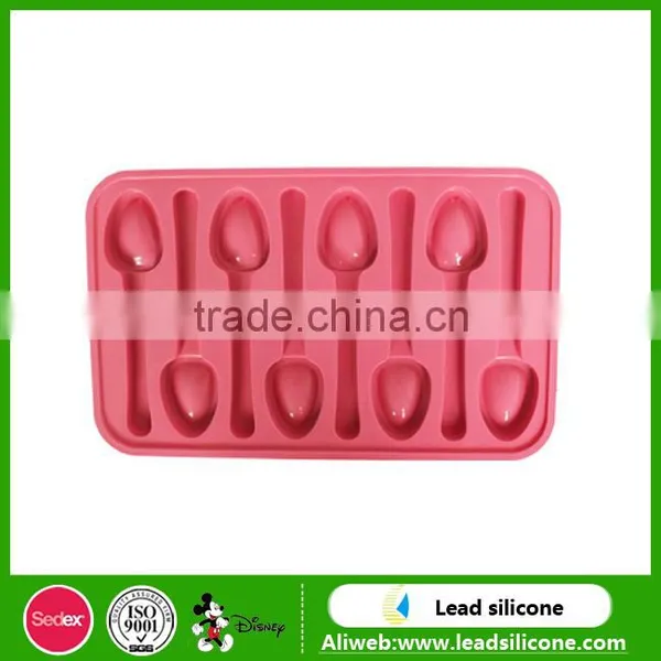 Wholesale Custom Spoon Shape Silicone Ice Cube Tray,Food Grade Silicone Ice Molds photo-2