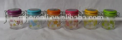 Custom Printing Personalized Customized Glass Spice Jar With Clamp Lid photo-2