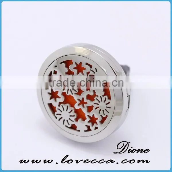 Stainless Steel Aromatherapy Diffuser Locket for Car, Car Vent Clip Diffuser, Car Freshener Clip photo-3