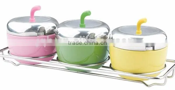 5pcs Stainless Steel Seasoning Pot Spice Container Set photo-3