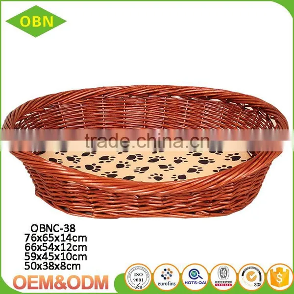 Wholesale Custom Eco-friendly New Style Comfortable Decoration Cheap Willow Wicker Basket for Pet photo-3
