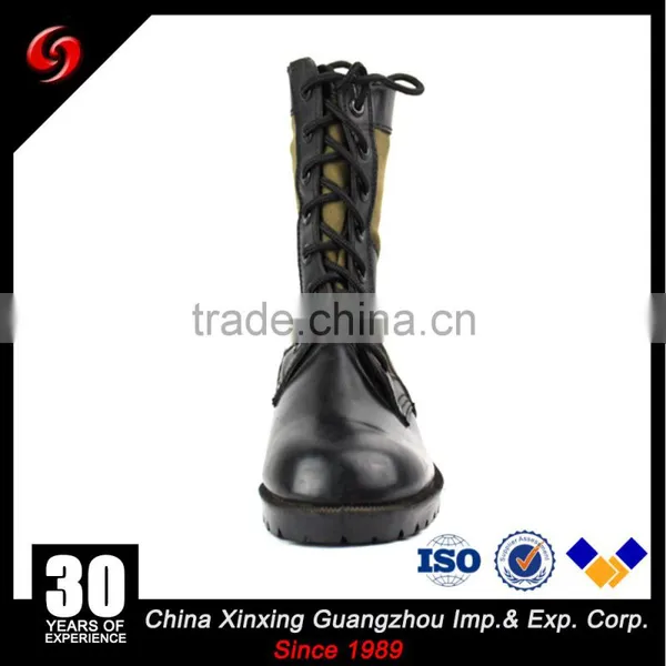 Genuine Leather and Woodland Polyester Oxford Military Boots photo-2