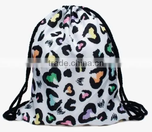 Drawstring Backpack Tote School Bag Bookbags Sport Pack String Bags 3D Designs photo-3