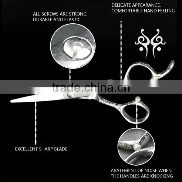 QJ-HS102 Convex Blade Japan VG-10 Cobalt Steel Hair Scissors Wholesale photo-3