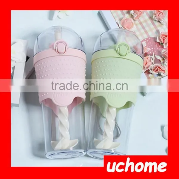 UCHOME New Arrival Creative Plastic Sports Water Bottle Stirring Plastic Bottle photo-2