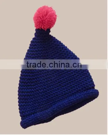 Children's Knitted Cap in the Spring and Autumn of 2016 photo-3