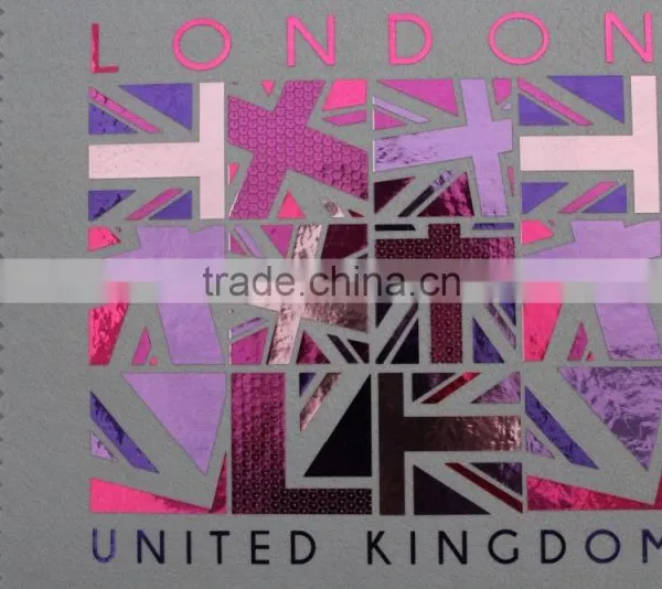 2017 Popular Holofoil LONDON City Name Design Laser Cut Applique