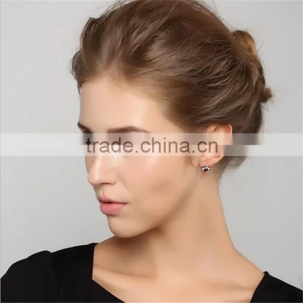 Exquisite Hot Sale Elegant Micro Insert Zircon Flower Shape 925 Sterling Silver Stud Earring photo-5