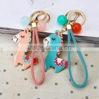 New Stylish Cartoon Wristband Keychain,cute Ladies Car Key Holders,horse Bag Jewelry Dangles photo-2