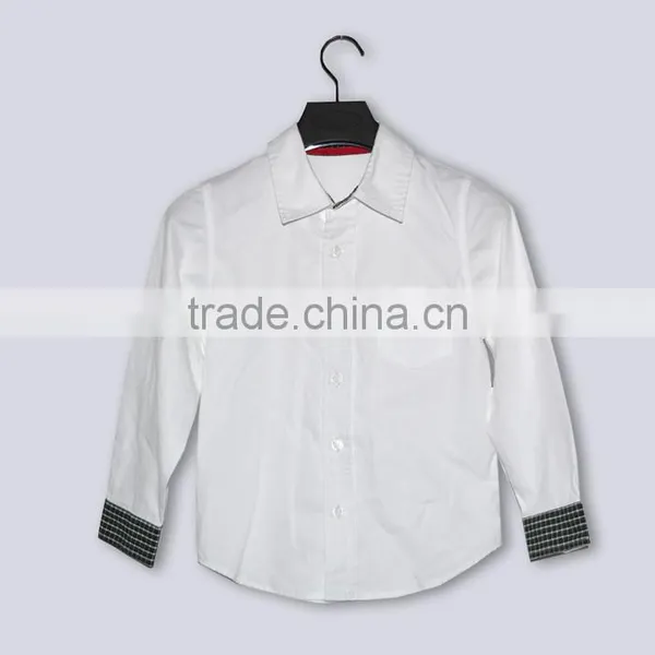 White Pure Cotton Long Sleeve Baby Boy Shirt Kids