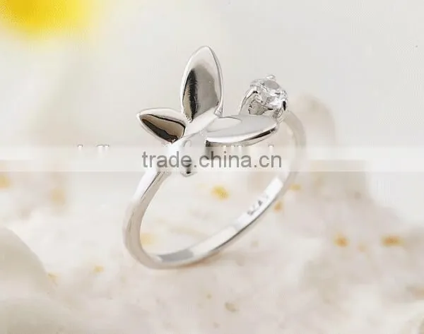 F20056N Hot Sale Fashion Beautyfly Ring Charm Gift Silver Ring for Women photo-3