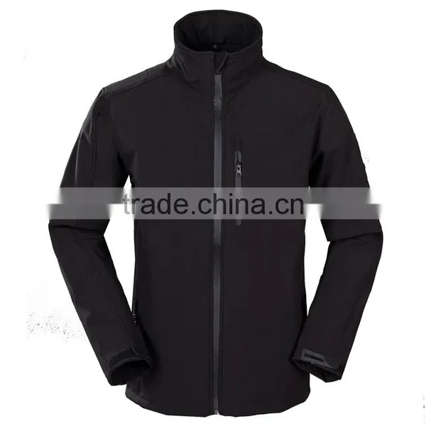 Black Windproof and Waterproof Softshell Jacket Without Hood Jacket photo-2