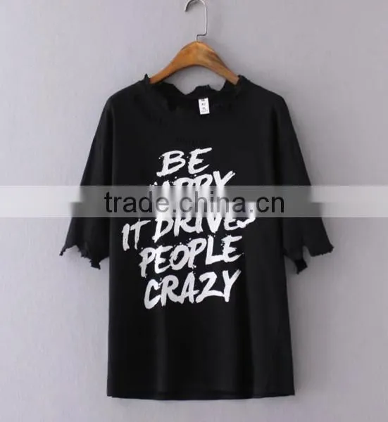 Hot Sale T Shirt Women Letter Printed T-shirt Women Tops Tee Shirt Custom t Shirt Printing photo-2