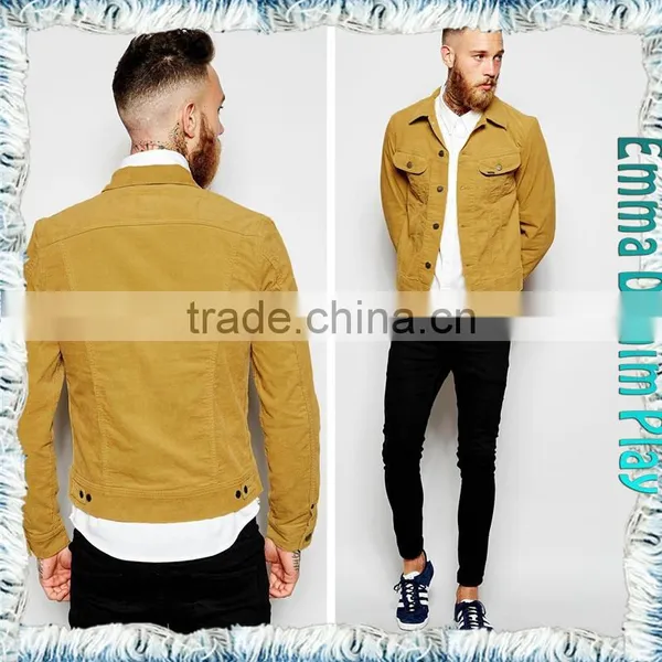 New 2015 Spring Men Fashion Cotton Denim Khaki Jackets photo-3