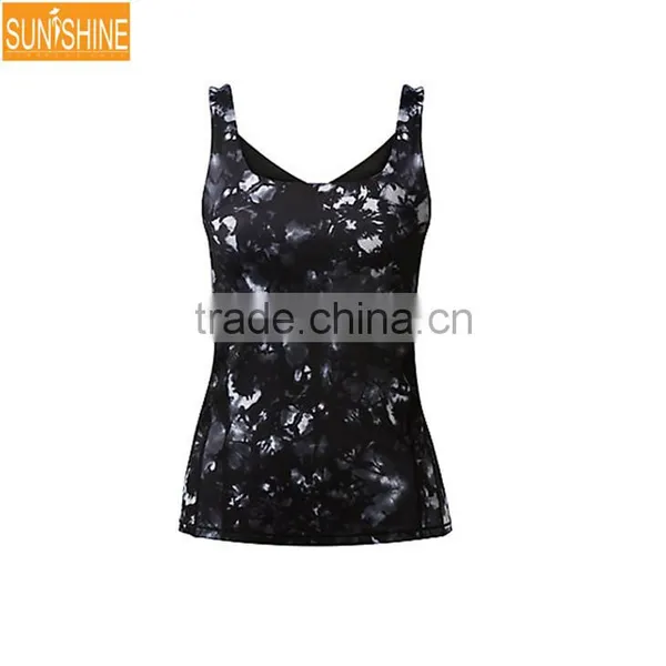 2017 OEM Quality Fitness Wholesale Plain White Yoga Gym Tank Tops Women photo-5