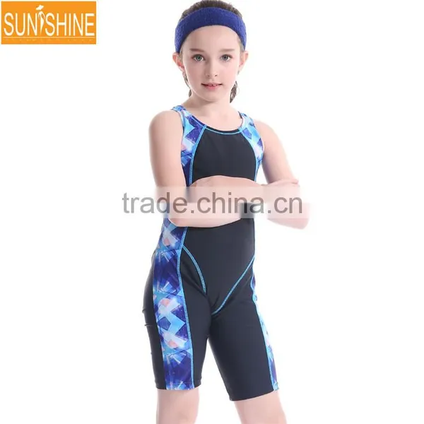 Professional Waterproof Training Swimwear Knee Suit One Piece Swimsuit for Women photo-6