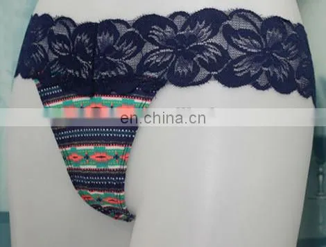 Ladies Hot Sell Ladies' Sexy Fancy Panty Thong Lace Waist Thong photo-2