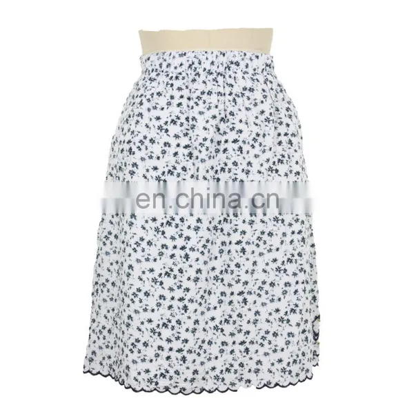 Floral Print Cotton Embroidery Pleated Skirt Old Women Skirt Guangzhou Clothing photo-2
