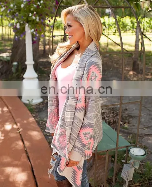 Wholesale Hot Sale in Europe Printing Cotton Cardigan Long Sleeve Coat photo-5