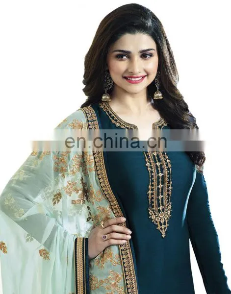 Occasion Casual Party Wear Semi-Stitched Straight Cut Style Salwar Kameez 2017 (salwar Kameez Suits) photo-3