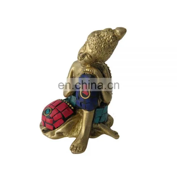 Tibet Tibetan Resting Sleeping Buddha Statue Idol Brass Buddhism Tibetan Sakyamuni Brass Tibetan Medicine Blessing Buddhism Art photo-2